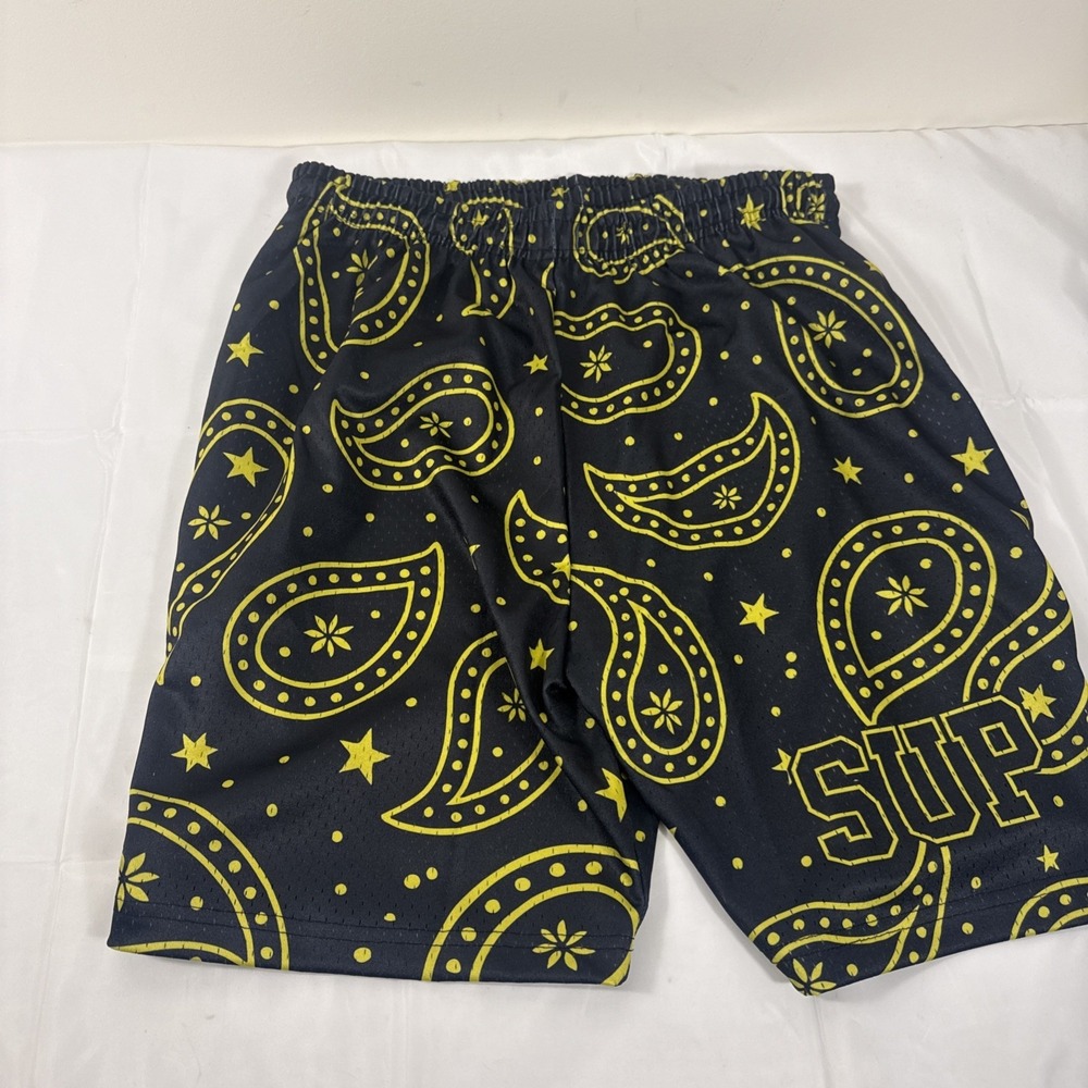 *NEW* Superior Supply SUP Blue/White Paisley Mesh Shorts Men's L Streetwear - Picture 4 of 5
